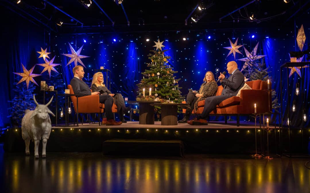 Åpnet julekort på direkte-TV